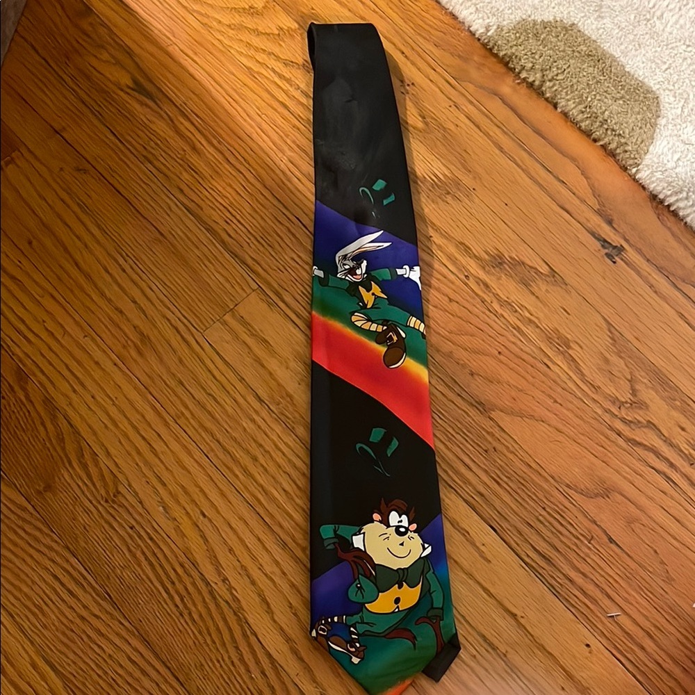 Vintage St. Patrick’s Day Warner Bros. Bugs Bunny and Taz Tie